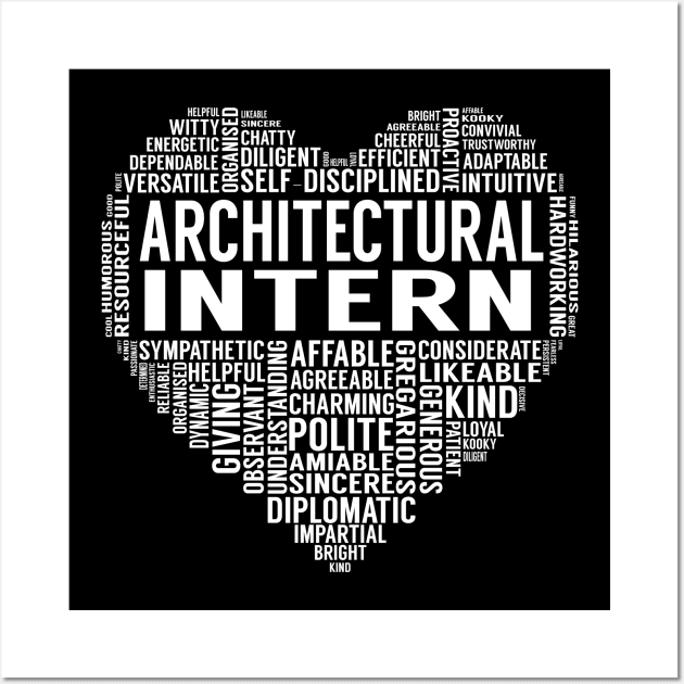 Architectural Intern Heart Wall Art by LotusTee
